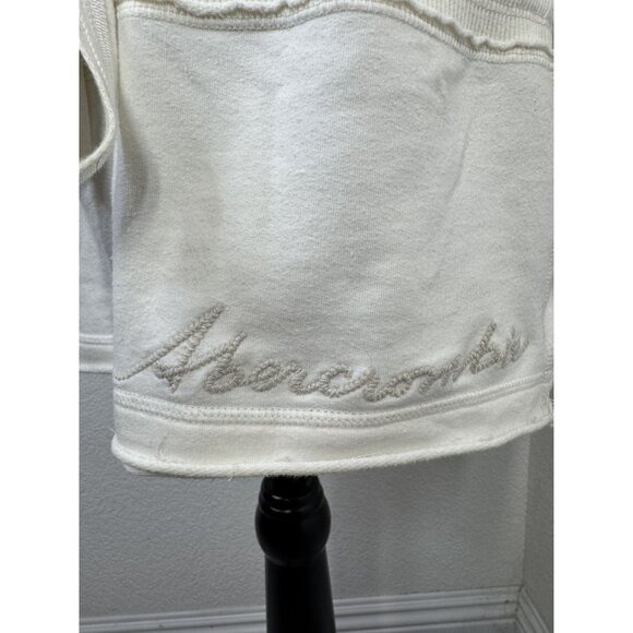 Y2K Abercrombie & Fitch Womens V-Neck Tunic Hoodie L Cotton/Polyester Blend Made - Picture 4 of 11